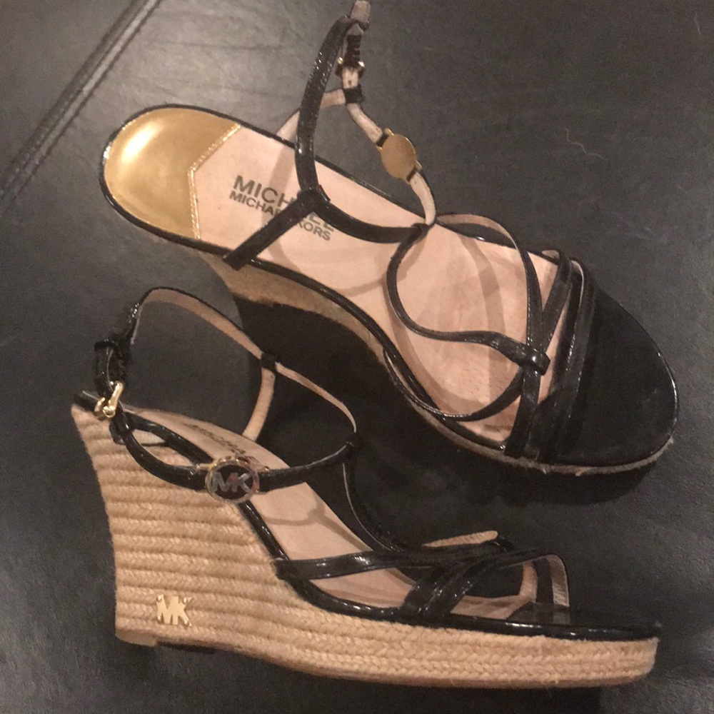 Michael Kors black wedges